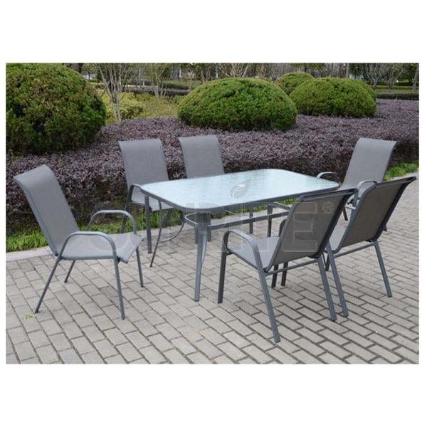 JUEGO DE JARDIN ARES 7 PZAS GRIS TEXILENO  LAURY (LA15977)