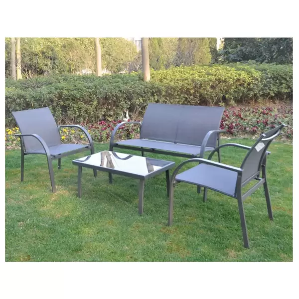JUEGO DE JARDIN CYRIL X 4 PZAS NEGRO LAURY (LA15718)