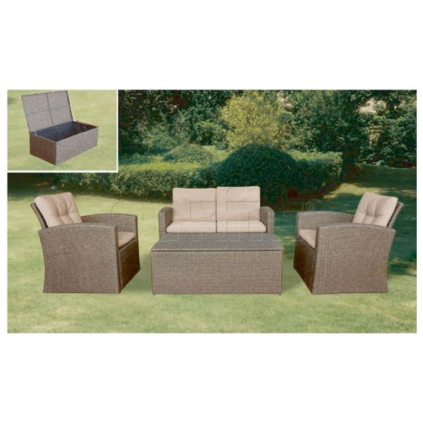 JUEGO DE JARDIN DAISY X 4 PZAS TEXILENO MARRON LAURY (LA16204)