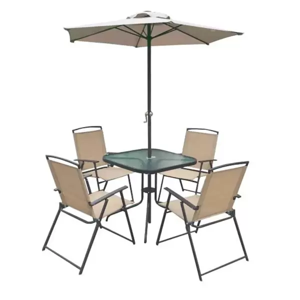 JUEGO DE JARDIN HELENA TAUPE X 6 PZAS LAURY (LA15717)