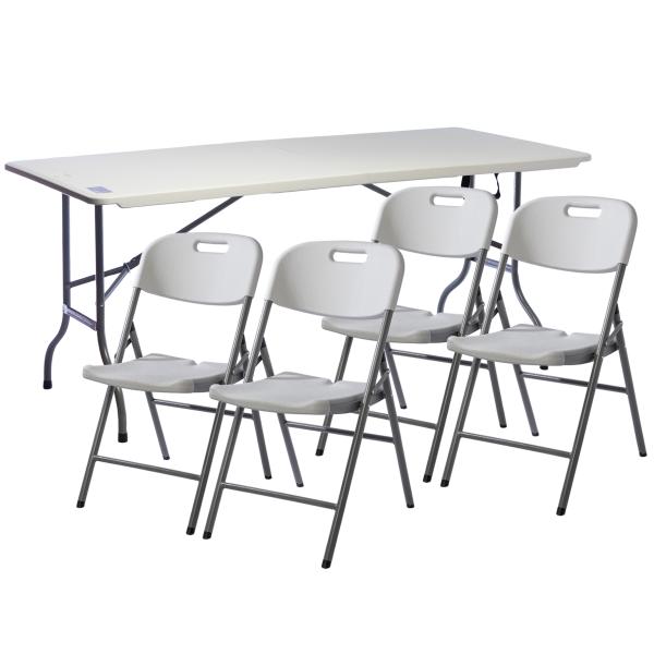 1 MESA CON 4 SILLAS EXTERIOR LUSQTOFF (MMS-8)