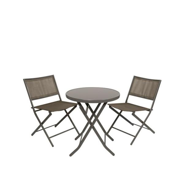 JUEGO DE JARDIN VENUS X 3 PZAS TEXILENO GRIS LAURY (LA16208)